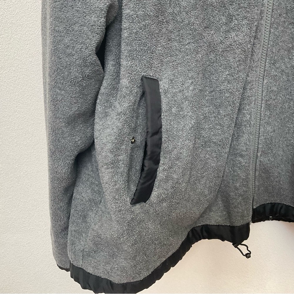 Baru Sports Grey Fleece Jacket Lined with Black Nylon Full Zip Size XL Men's - Picture 2 of 6